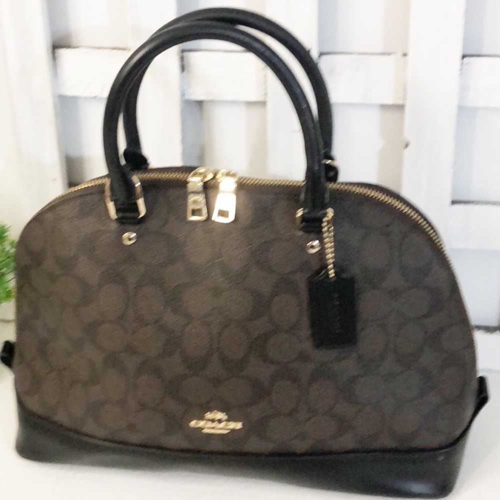 Coach Brown and Black Satchel